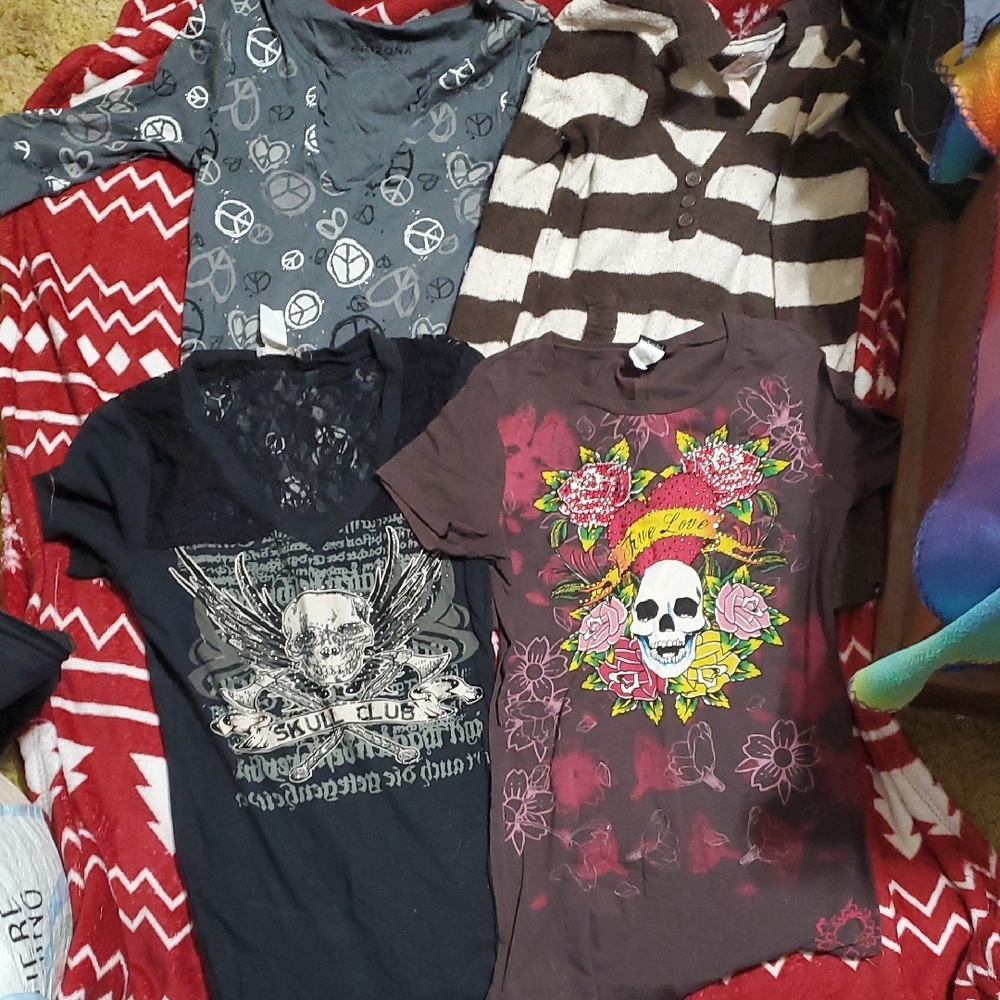 Brown Skull Graphic Kids T-Shirt